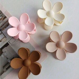 New Set of Four Flower Hair Clips